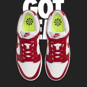 Womens red and white dunks